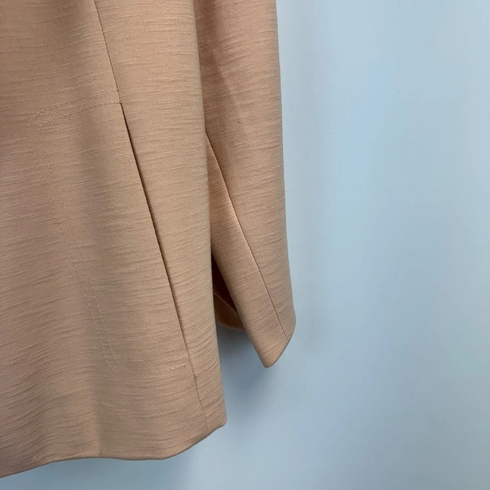 Black‎ Label by Chicos Peach Double Breasted Textured Jacket Size 1 Medium